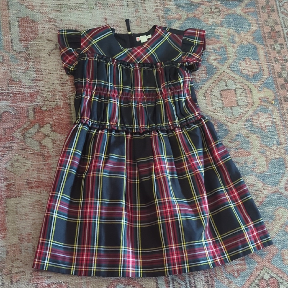 J. Crew Multicolor Plaid Kids Dress